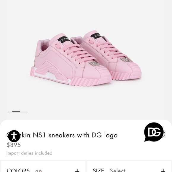 Dolce & Gabbana Leather NS1 Sneakers In Pink - Picture 7 of 11